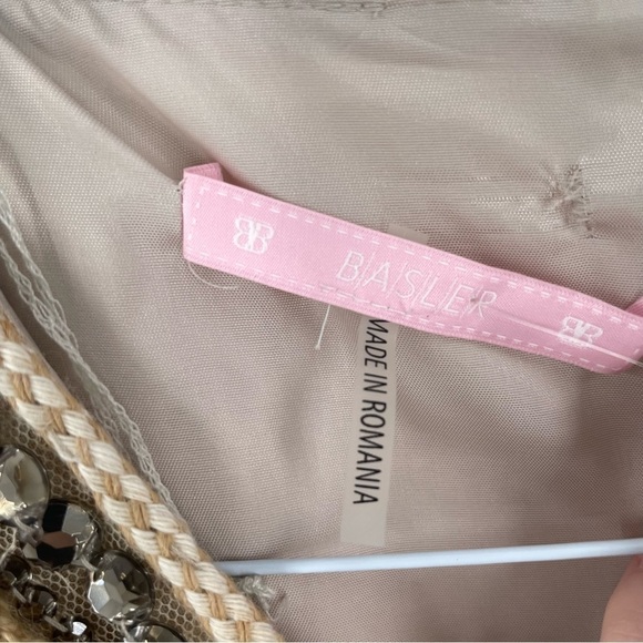 BASLER NWT Linen Blend Neck Detail Pencil Dress - Picture 6 of 7